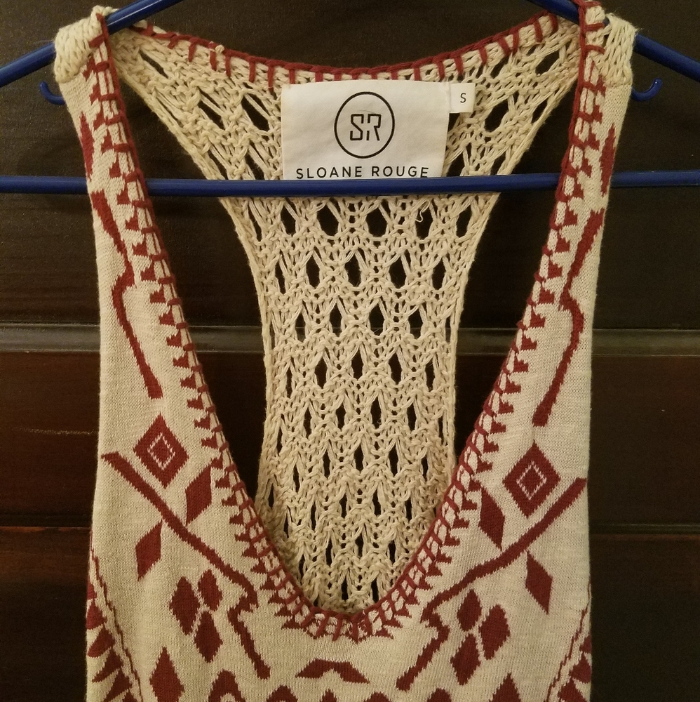Aztec Pattern Knit Tank Top - Picture 5 of 5